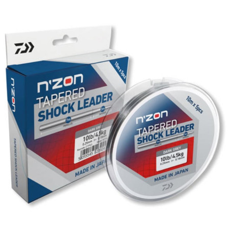 Przypon Daiwa strzałowy N'Zon Tapared Shock Leader 10m / 0.22-0.30mm Przypon Daiwa strzałowy N'Zon Tapared Shock Leader 10m / 0.22-0.30mm