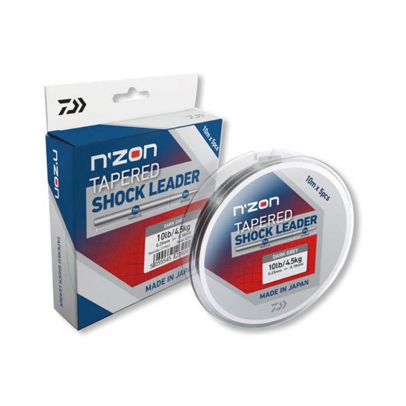 Przypon Daiwa strzałowy N'Zon Tapared Shock Leader 10m / 0.26-0.35mm Przypon Daiwa strzałowy N'Zon Tapared Shock Leader 10m / 0.26-0.35mm