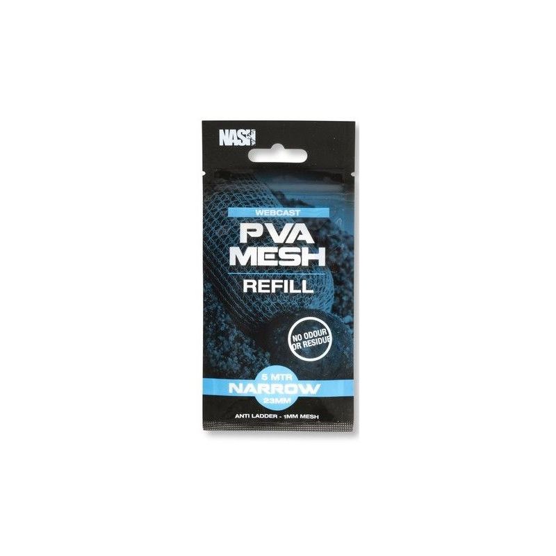 Siatka uzupełnienie Webcast PVA Refills Narrow - 23mm x 5m NASH Siatka uzupełnienie Webcast PVA Refills Narrow - 23mm x 5m NASH