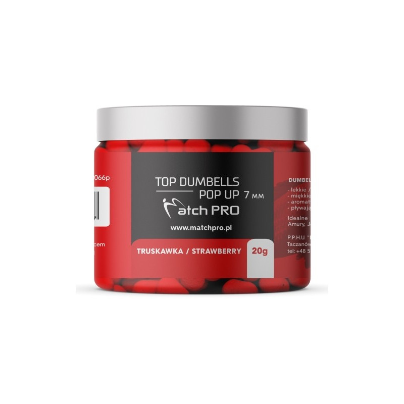 Przynęta Match Pro Top Dumbells Pop-Up 20g - Truskawka Przynęta Match Pro Top Dumbells Pop-Up 20g - Truskawka