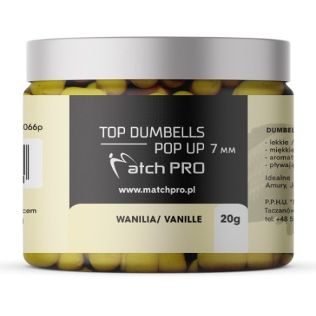 Przynęta Match Pro Top Dumbells Pop-Up 20g - Wanilia Przynęta Match Pro Top Dumbells Pop-Up 20g - Wanilia