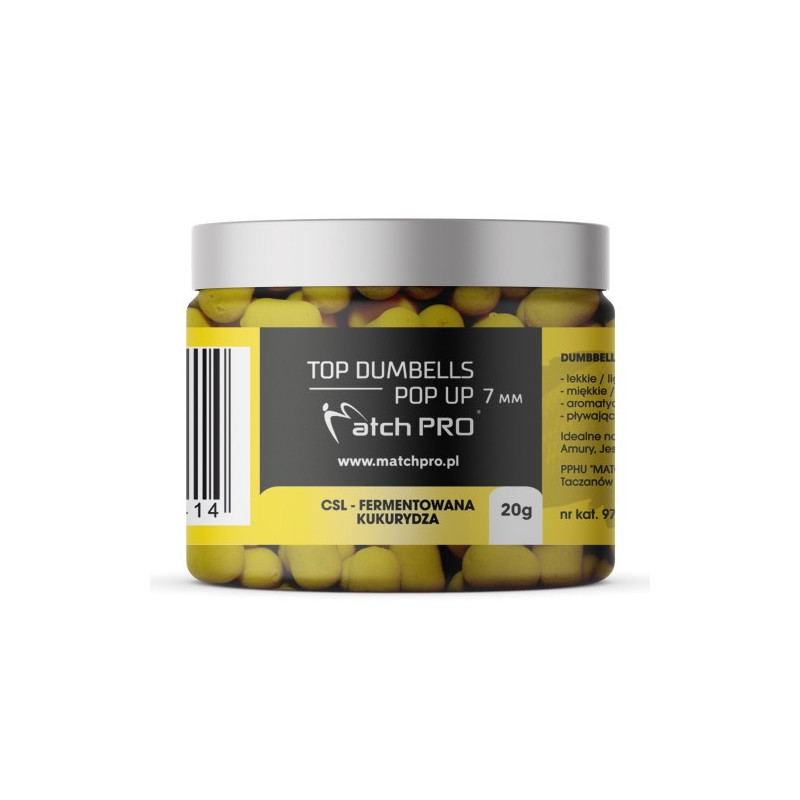 Przynęta Match Pro Top Dumbells Pop-Up 20g - CSL Fermentowana Kukurydza Przynęta Match Pro Top Dumbells Pop-Up 20g - CSL Fermentowana Kukurydza