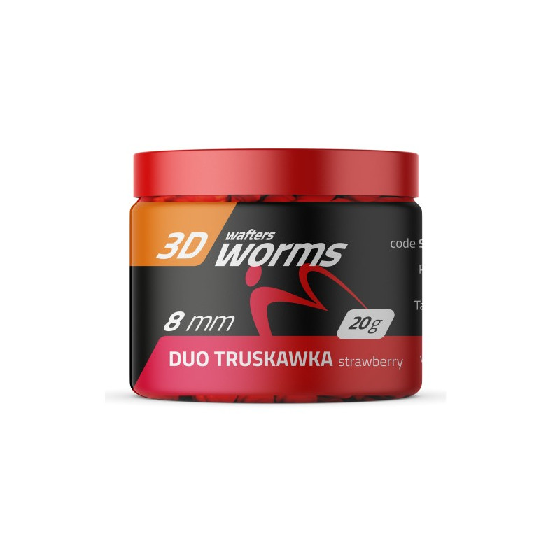Przynęta Match Pro 3D Worms Wafters 20g - 8mm Duo Truskawka Przynęta Match Pro 3D Worms Wafters 20g - 8mm Duo Truskawka