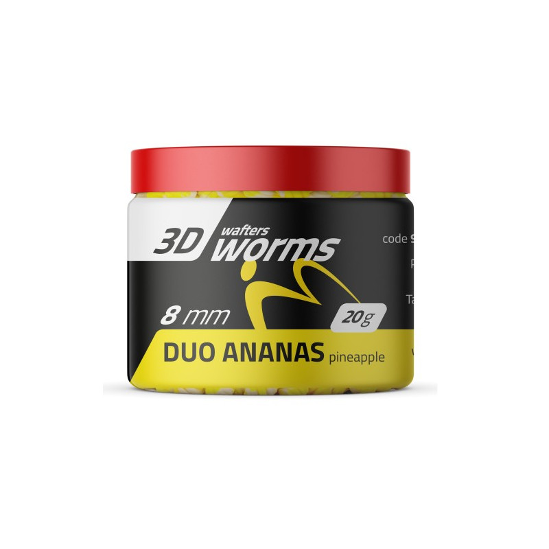Przynęta Match Pro 3D Worms Wafters 20g - 8mm Duo Ananas Przynęta Match Pro 3D Worms Wafters 20g - 8mm Duo Ananas