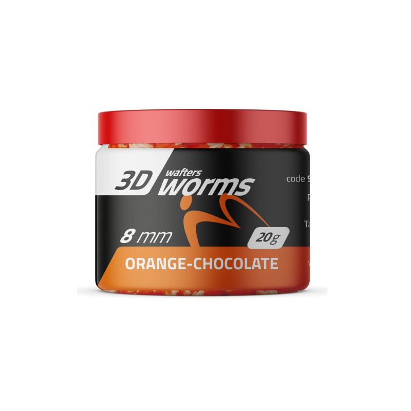 Przynęta Match Pro 3D Worms Wafters 20g - 8mm Pomarańcza-Czekolada Przynęta Match Pro 3D Worms Wafters 20g - 8mm Pomarańcza-Czekolada