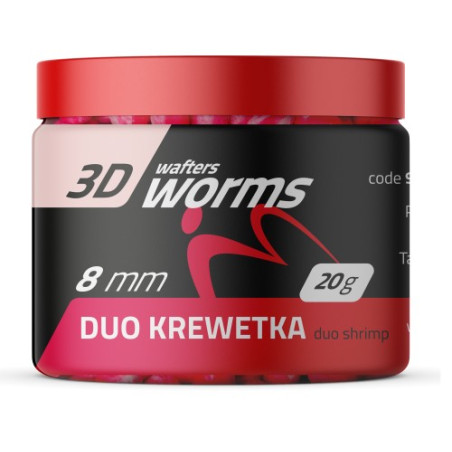 Przynęta Match Pro 3D Worms Wafters 20g - 8mm Duo krewetka Przynęta Match Pro 3D Worms Wafters 20g - 8mm Duo krewetka