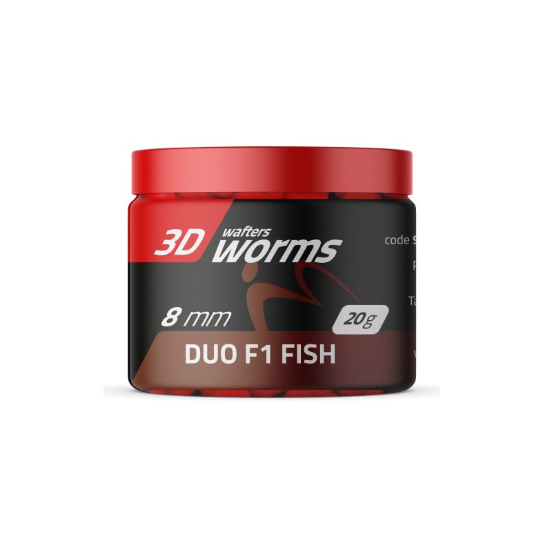 Przynęta Match Pro 3D Worms Wafters 8 mm 20g / Rybny (F1 Fish) Przynęta Match Pro 3D Worms Wafters 8 mm 20g / Rybny (F1 Fish)
