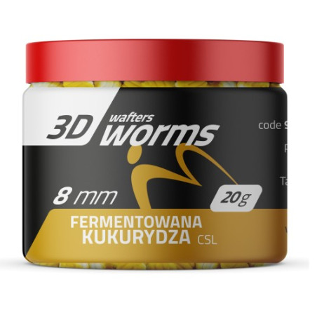 Przynęta Match Pro 3D Worms Wafters 20g - 8mm CSL Fermentowana Kukurydza
