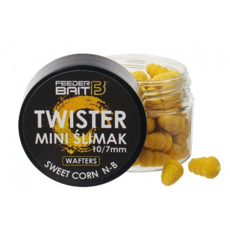 Przynęta Feeder Bait Mini Ślimak Twister Wafters 10/7mm - Słodka Kukurydza&N-B Przynęta Feeder Bait Mini Ślimak Twister Wafters 10/7mm - Słodka Kukurydza&N-B