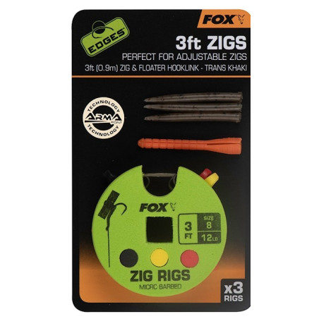 Przypon karpiowy FOX EDGES ZIG RIGS hak 8