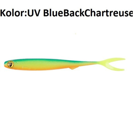 Przynęta FoxRage gumowa Slick Finesse 13 cm UV Blue Back Chartreuse