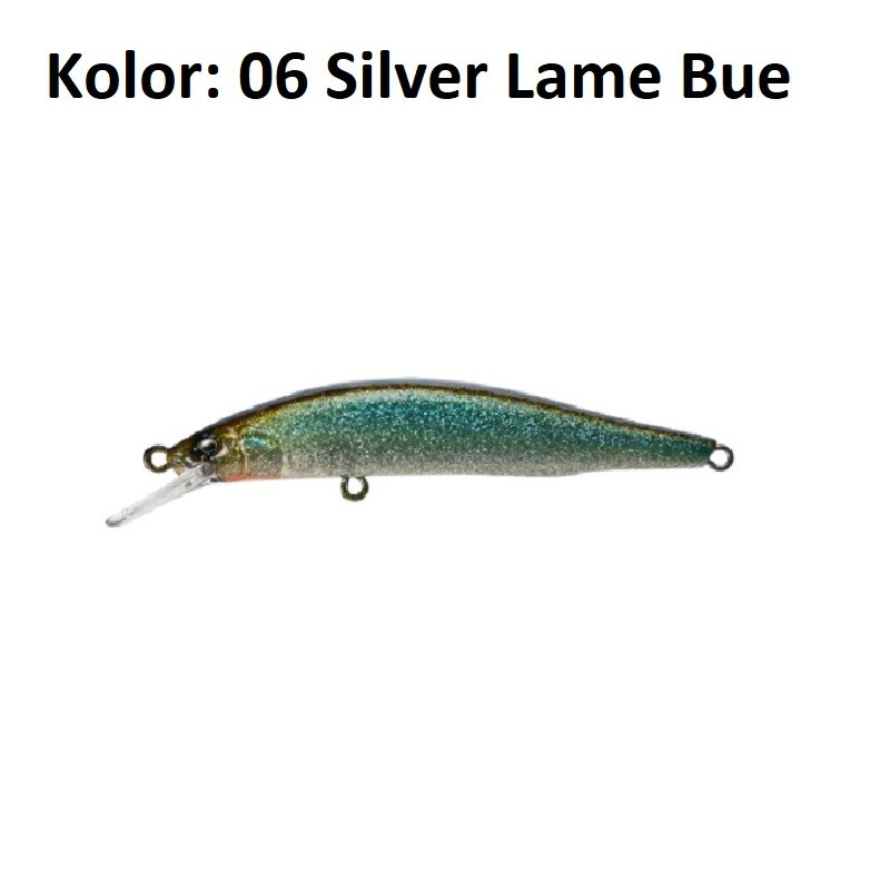 Wobler Fish Arrow Three Shot 80 SP 8cm 06 Silver Lame Bue Wobler Fish Arrow Three Shot 80 SP 8cm 06 Silver Lame Bue