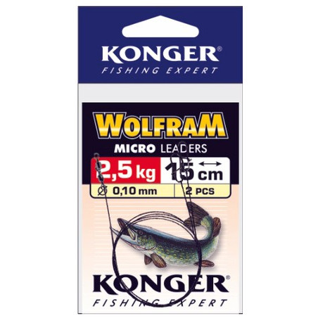 Przypon Konger Wolframowy 25cm - 0,15mm Czerwony Przypon Konger Wolframowy 25cm - 0,15mm Czerwony