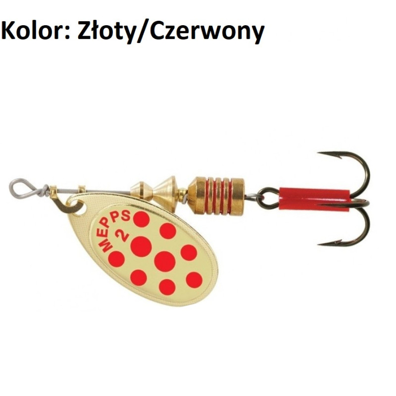 Błystka Aglia Decoree złota w kropki 13g złoty/czerwony Mepps