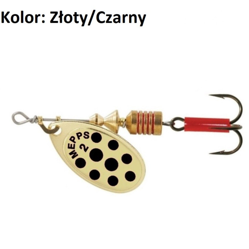 Błystka Aglia Decoree złota w kropki 9g złoty/czarny Mepps Błystka Aglia Decoree złota w kropki 9g złoty/czarny Mepps