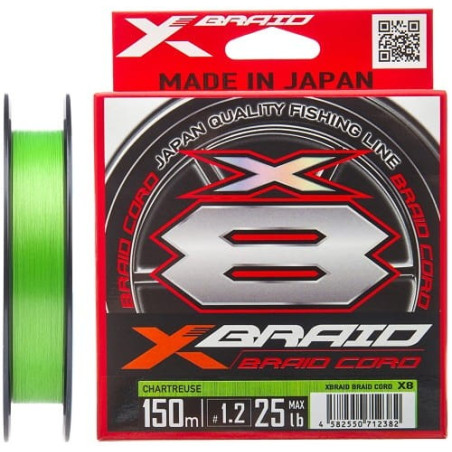 Plecionka YGK X-BRAID Braid Cord X8 CHARTREUSE 150m / 0.185mm