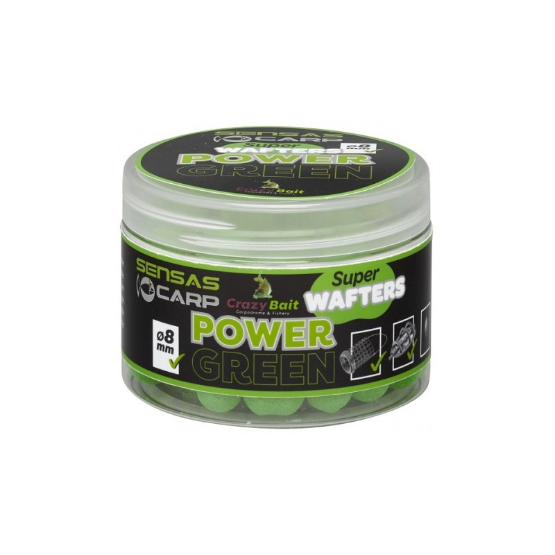 Przynęta Sensas Super Wafters 60g - 8mm Power Green Przynęta Sensas Super Wafters 60g - 8mm Power Green