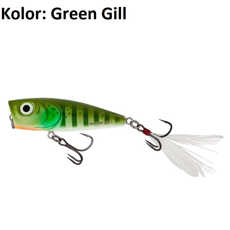 Wobler Salmo Rattlin Pop F/7cm Green Gill Wobler Salmo Rattlin Pop F/7cm Green Gill