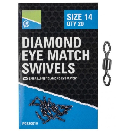Krętliki Preston Diamond Eye Match Swivels roz. 10