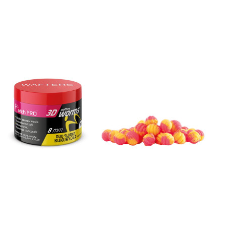 Przynęty MatchPro 3D WORMS Wafters 8mm - DUO SŁODKA KUKURYDZA Przynęty MatchPro 3D WORMS Wafters 8mm - DUO SŁODKA KUKURYDZA