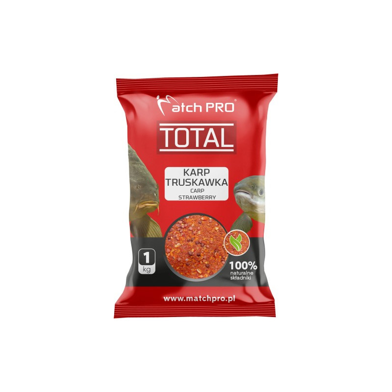 Zanęta Match Pro Total 1kg - karp, truskawka Zanęta Match Pro Total 1kg - karp, truskawka