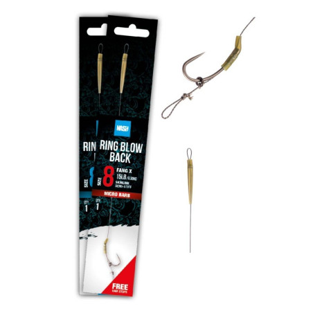 Przypon Karpiowy Ring Blow Back Rig Barbless roz. 6 NASH Przypon Karpiowy Ring Blow Back Rig Barbless roz. 6 NASH