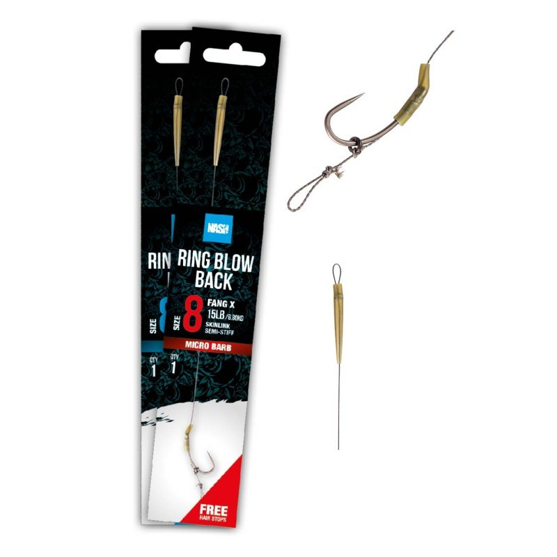 Przypon Karpiowy Ring Blow Back Rig Barbless roz. 8 NASH Przypon Karpiowy Ring Blow Back Rig Barbless roz. 8 NASH