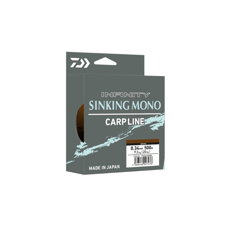 Żyłka Daiwa Infinity Sinking Mono 500m - 0,34mm brązowy Żyłka Daiwa Infinity Sinking Mono 500m - 0,34mm brązowy