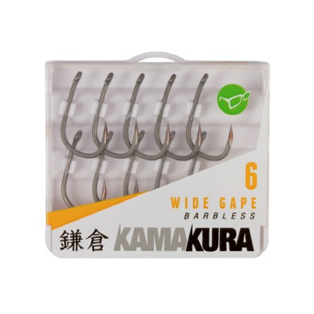 Haki karpiowe - Korda KAMAKURA Wide GAPE Barbless roz. 4