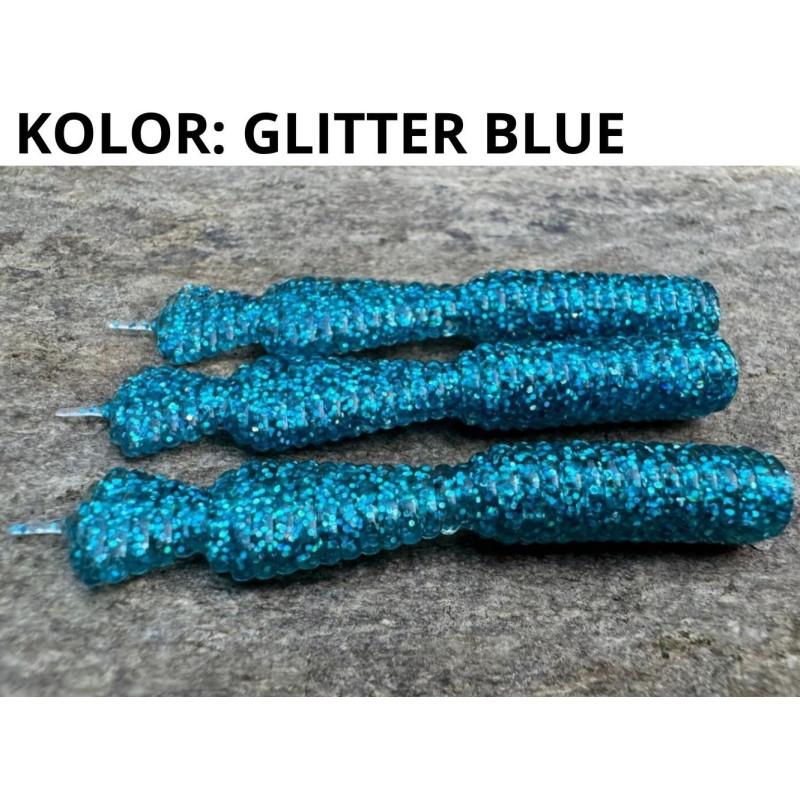 Przynęta GREAT FISH GF2 Leech BEZZAPACHOWA 6cm GLITTER BLUE