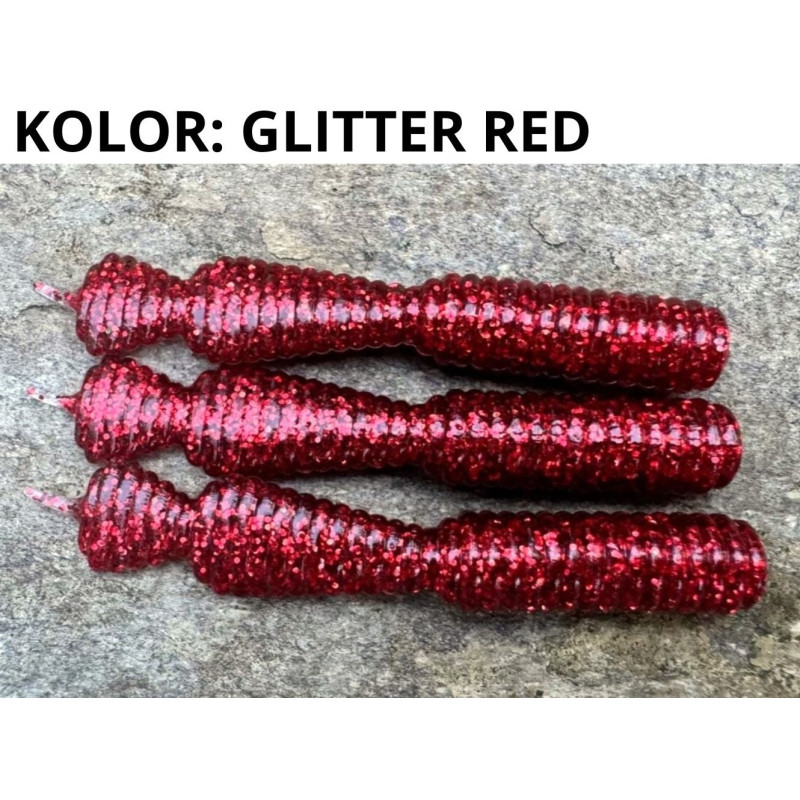 Przynęta GREAT FISH GF2 Leech BEZZAPACHOWA 6cm GLITTER RED Przynęta GREAT FISH GF2 Leech BEZZAPACHOWA 6cm GLITTER RED
