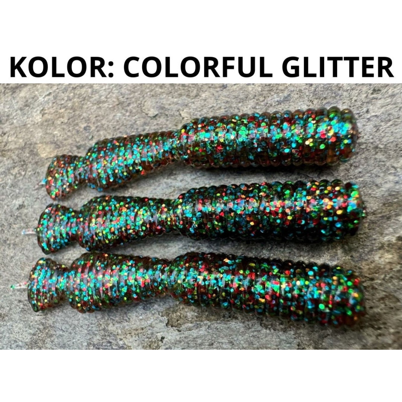 Przynęta GREAT FISH GF2 Leech ZAPACH RYBNY 6cm COLORFUL GLITTER Przynęta GREAT FISH GF2 Leech ZAPACH RYBNY 6cm COLORFUL GLITTER