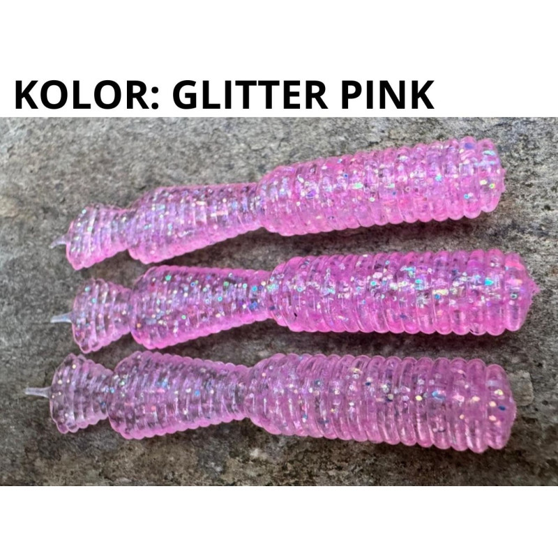 Przynęta GREAT FISH GF2 Leech ZAPACH RYBNY 6cm GLITTER PINK Przynęta GREAT FISH GF2 Leech ZAPACH RYBNY 6cm GLITTER PINK