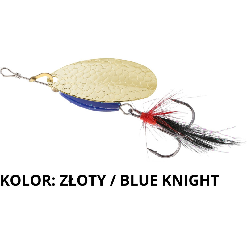 Błystka obrotowa Mikado M-GRUB - Złota 7g złoty /blue khnight