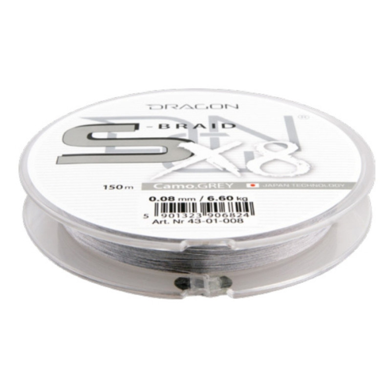 Plecionka Dragon S-BRAID X8 camo grey 150m / 0,15mm Plecionka Dragon S-BRAID X8 camo grey 150m / 0,15mm