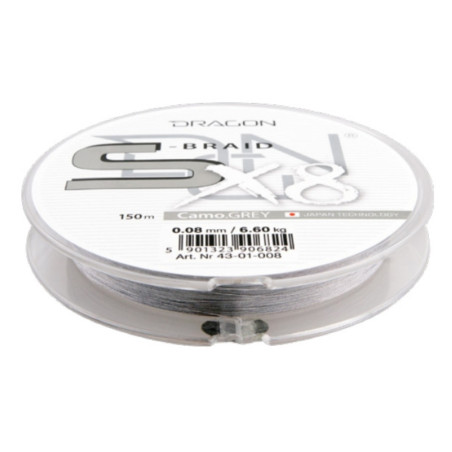 Plecionka Dragon S-BRAID X8 camo grey 150m / 0,10mm Plecionka Dragon S-BRAID X8 camo grey 150m / 0,10mm