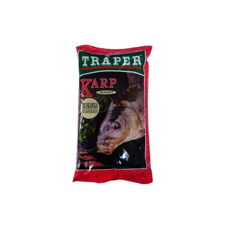 Zanęty Sekret 1kg / karp truskawka Traper Zanęty Sekret 1kg / karp truskawka Traper