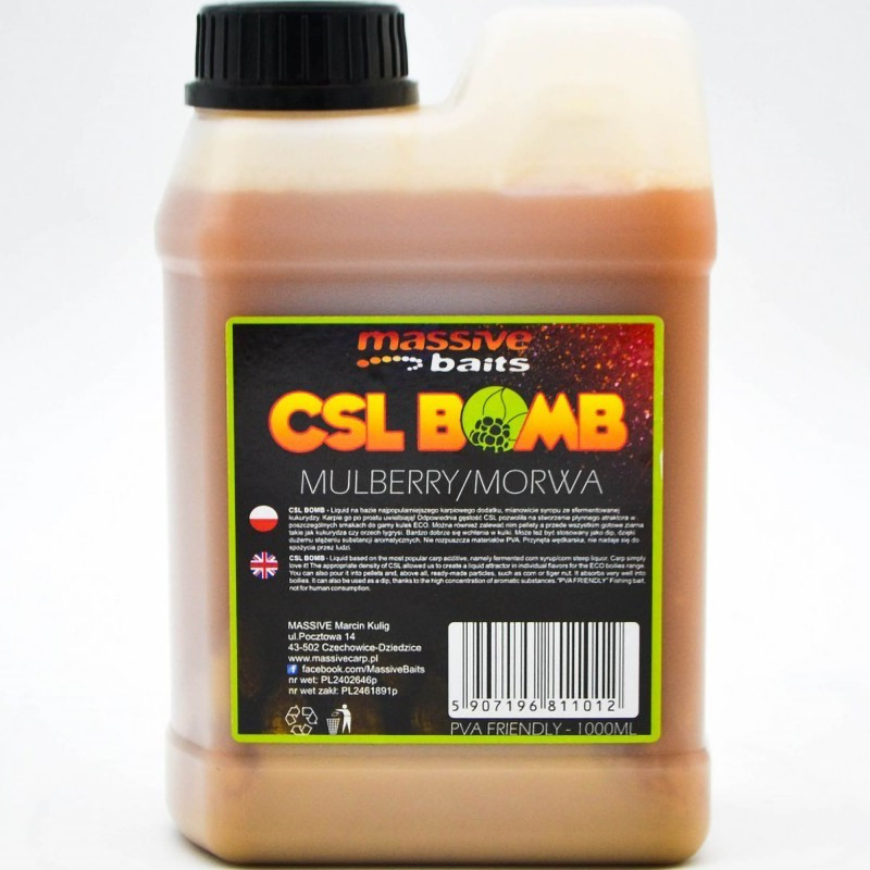 Liquid Massive Baits CSL Boomb 1L - Mulberry Liquid Massive Baits CSL Boomb 1L - Mulberry