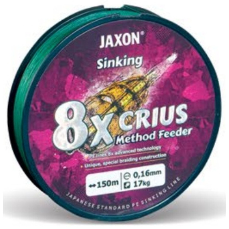 Plecionka Jaxon CRIUS 8X Method Feeder Sinking 150m / 0,10mm Plecionka Jaxon CRIUS 8X Method Feeder Sinking 150m / 0,10mm