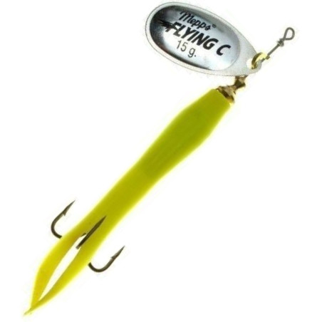 Błystka Mepps Aglia Flying 25g roz.3 Srebrny/seledynowy Błystka Mepps Aglia Flying 25g roz.3 Srebrny/seledynowy