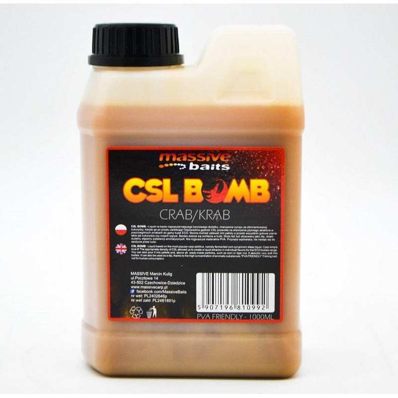 Liquid CSL Boomb 1000 ml / Krab Massive Baits Liquid CSL Boomb 1000 ml / Krab Massive Baits