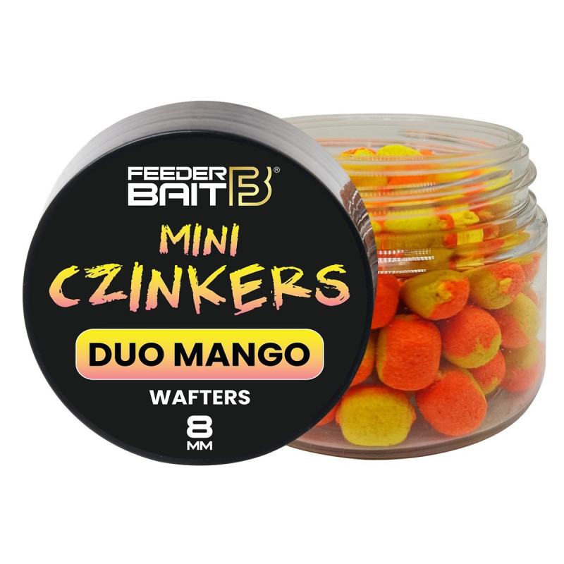 Wafters Mini Czinkers 25 ml / 8mm / duo mango Feeder Bait Wafters Mini Czinkers 25 ml / 8mm / duo mango Feeder Bait