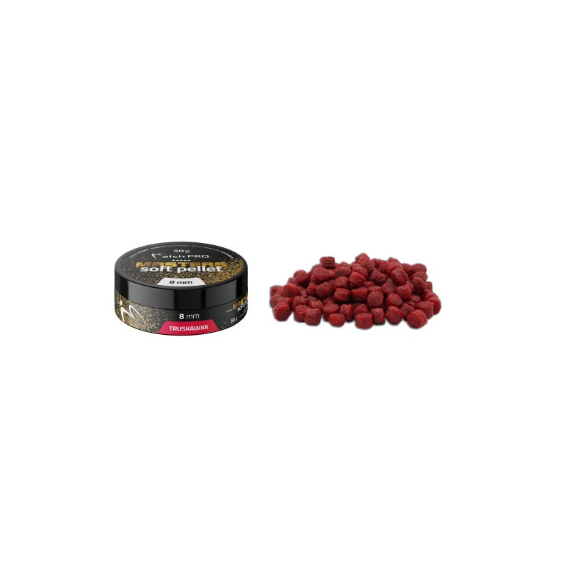 MASTERS SOFT PELLET 50g / 8mm / Truskawka Match Pro MASTERS SOFT PELLET 50g / 8mm / Truskawka Match Pro