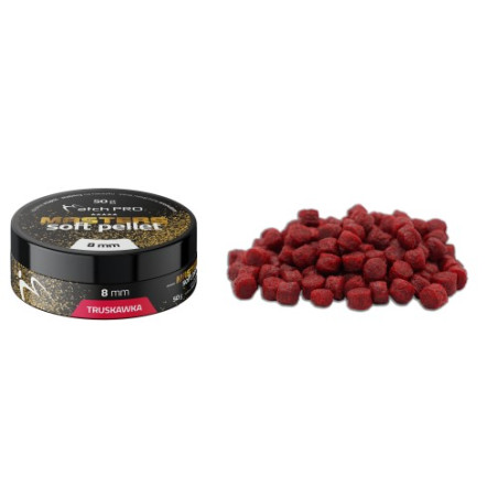 MASTERS SOFT PELLET 50g / 8mm / Truskawka Match Pro