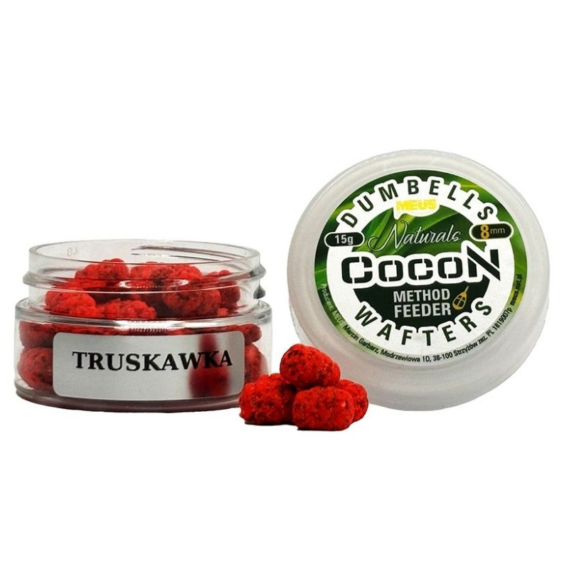 Waftersy Dumbells Cocon Wafters 8mm 15g / Truskawka Meus Waftersy Dumbells Cocon Wafters 8mm 15g / Truskawka Meus