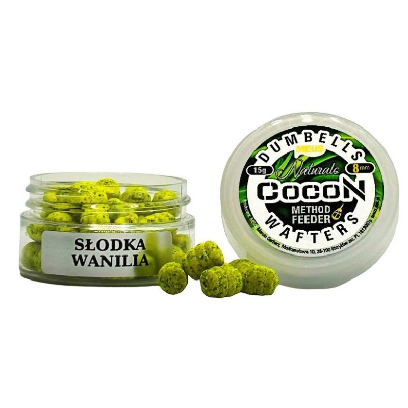 Waftersy Dumbells Cocon Wafters 8mm 15g / słodka wanilia Meus Waftersy Dumbells Cocon Wafters 8mm 15g / słodka wanilia Meus