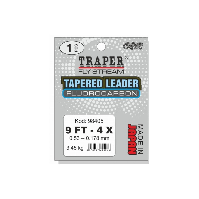 Przypon Traper koniczny fluorocarbon 0,50-0,152mm Przypon Traper koniczny fluorocarbon 0,50-0,152mm