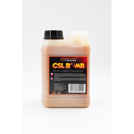 Liquid CSL Boomb 1000 ml / peach / brzoskwinia Massive Baits Liquid CSL Boomb 1000 ml / peach / brzoskwinia Massive Baits