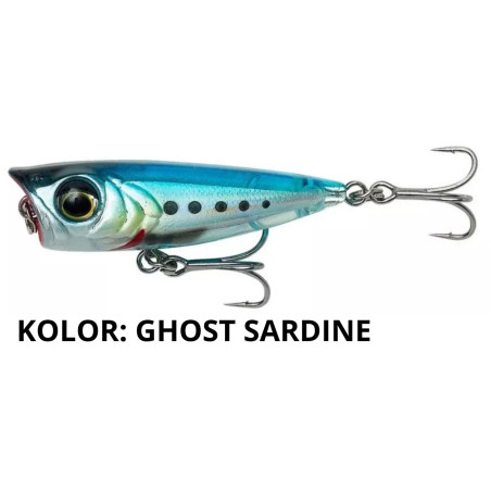 Wobler Savage Gear Micro Popper 4.3cm ghost sardine Wobler Savage Gear Micro Popper 4.3cm ghost sardine