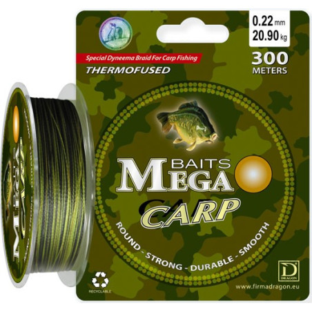 Plecionka Dragon Mega Baits Carp 300m / 0.20mm Plecionka Dragon Mega Baits Carp 300m / 0.20mm